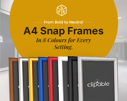 From Bold to Neutral – A4 Snap Frames in 8 Colours for Every Setting